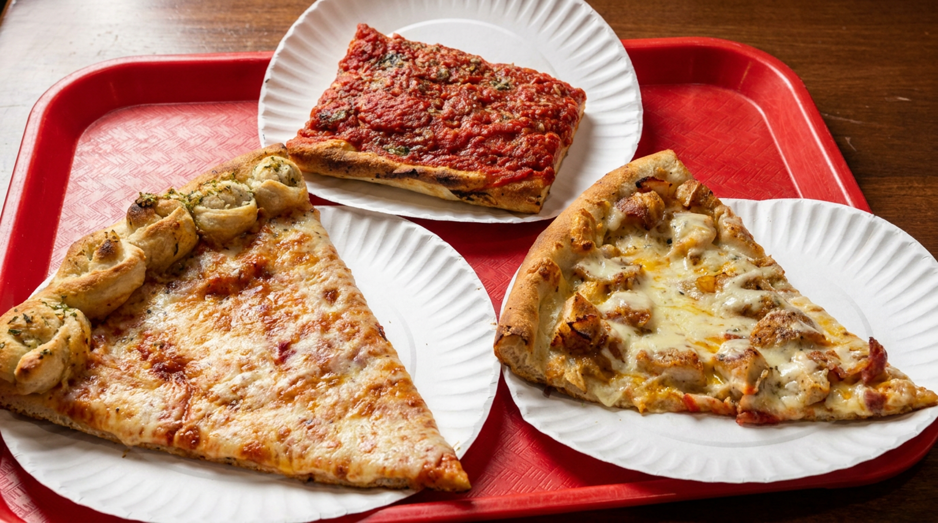 A slice and a Gino's salad