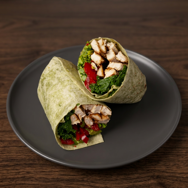 Broccoli Rabe Grilled Chicken Wrap